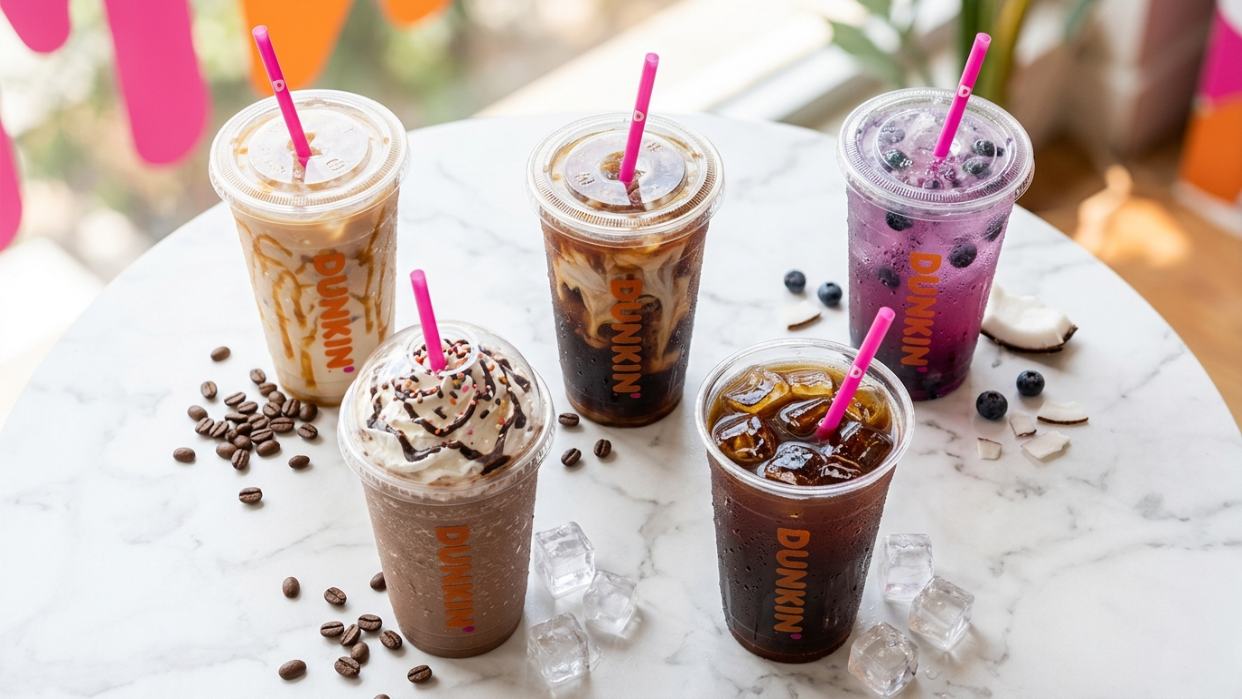 Dunkin Donuts Iced Coffee Cold Drinks Menu