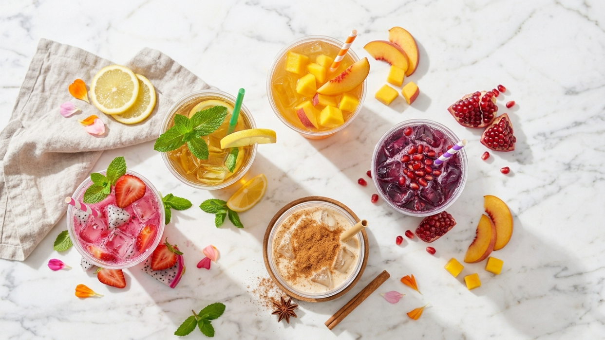 Dunkin Donuts Refreshers Tea Non-Coffee Drinks Menu