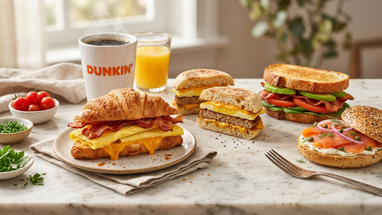 Dunkin Donuts Breakfast Sandwiches Menu